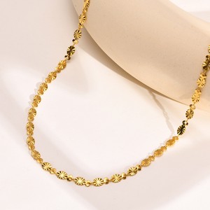 Collana a catena in acciaio inossidabile placcato in PVD 18K placcato impermeabile per regalo da festa - Product Image 4