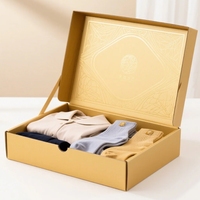 Caja de embalaje de ropa de personalización personal de alta gama, caja de regalo de papel corrugado, zapatos, calcetines, bufanda, gorra, caja de embalaje con LOGO