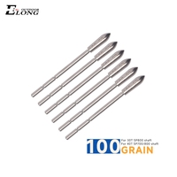 Pointe de flèche détachable Elong Outdoor 3,2 mm en acier inoxydable, 80, 100, 120 grains, pour tir à l'arc sur cible