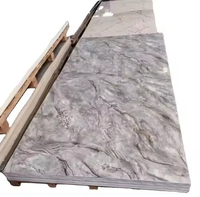 Panneau mural SPC durable 1220*2440mm, feuille de PVC marbrée UV, isolation thermique, imperméable, ignifuge, pour un intérieur moderne