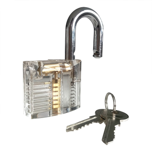 Candado de Práctica Transparente de Plástico Antirrobo, Duradero, de Buena Calidad y Económico para Aprendizaje de Cerrajería - Product Image 3