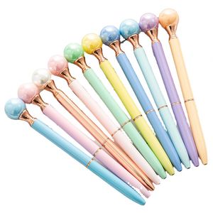 Stylo bille en métal style Ins avec perle, stylo cadeau rose perlé, personnalisez votre logo - Product Image 1