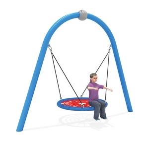 Nhà Máy Thiết Kế Hiện Đại Phong Cách Mới Bán Lẻ Thương Mại Giá Rẻ Kim Loại Nhự<span class=keywords><strong>a</strong></span> Tráng Ghế Trẻ Em Ngoài Trời Đu Bộ - Product Image 6