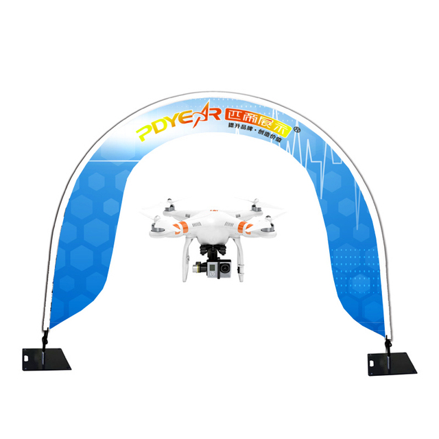 Custom Logo Printed Fiberglass Pole Sports Race Gate Display Advertising Arch Gate Flag