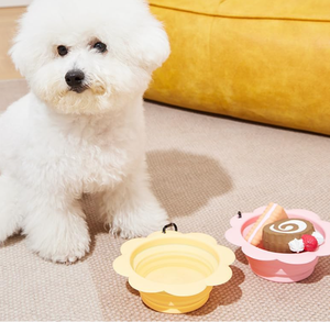 Bol de mangeoire pour chien pliable pour voyage bol d'alimentation pliable pour animal de compagnie bol de voyage pour chien en silicone avec mousqueton pour la randonnée - Product Image 1