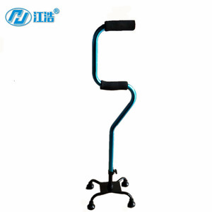 Bâton de marche télescopique en alliage d'aluminium à quatre pieds Jiang Hao, hauteur réglable pour personnes âgées, 84-95 cm - Product Image 1