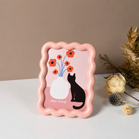Cadre photo créatif en acrylique minimaliste crème pour table, support de bureau, décoration maison, mariage, bureau