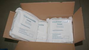 يونغشينغ 110gsm مزدوجة مختومة الوبر خالية من Guangdong ممسحة غرف الأبحاث بوليستر تنظيف صناعي ملابس المسح - Product Image 3