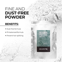 Poudre décolorante professionnelle sans poussière pour salon, enrichie en huile d'argan et protéines, minimise les dommages du cuir chevelu, décolore jusqu'à 7 niveaux pour les mèches.