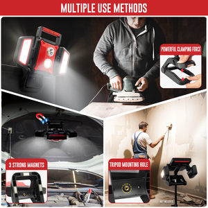 4000lm LED làm việc ánh sáng có thể sạc lại với kẹp 40 Wát pin từ <span class=keywords><strong>Powered</strong></span> 5 chế độ ánh sáng pin di động làm việc ánh sáng - Product Image 2