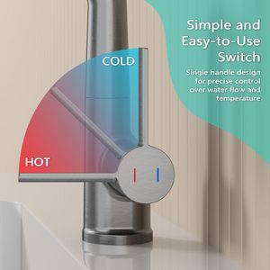 Modern Premium Brass Pull-Down Faucet for <strong>Bathroom</strong> Sink Single Handle <strong>Retractable</strong> Rain <strong>Shower</strong> <strong>Head</strong> Flexible Made Durable - Product Image 5