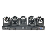 Éclairage de scène 5 têtes 80W RGBW DMX512/LED à activation sonore, projecteur Wash Beam à rotation illimitée, lumières mobiles 85/28CH Ra95 IP20 DJ