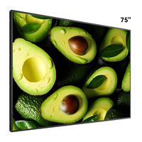 VISIGN Pantalla táctil de señalización digital Lcd interactiva de 110 pulgadas, tamaño grande, 75, 85, 98, 4K, sistema operativo Android, monitor de publicidad