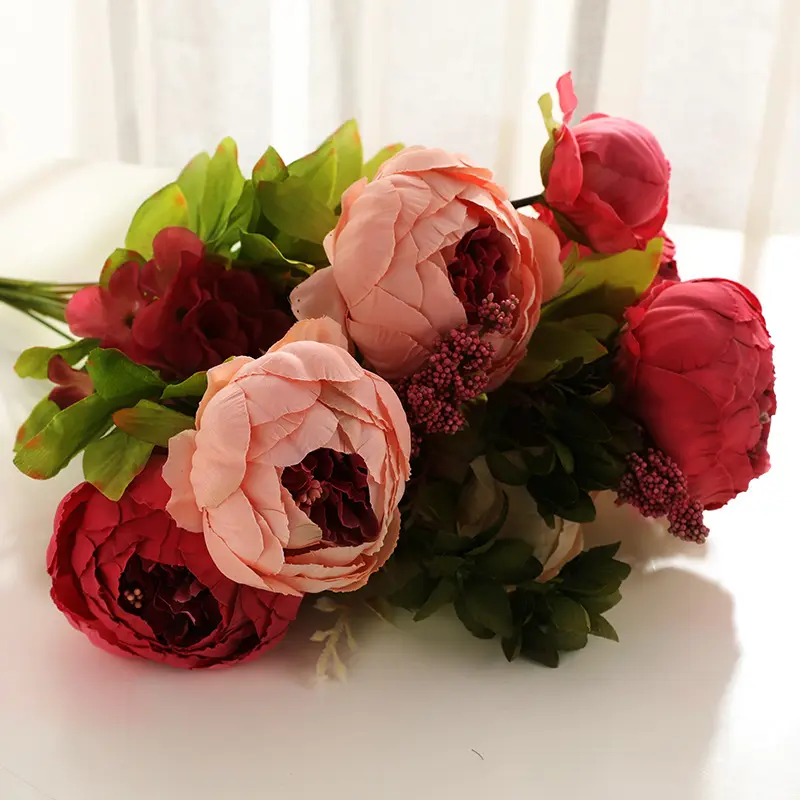 Pétalos de rosas artificiales suaves de fábrica pétalos de rosas de flores artificiales para decoración de bodas y Día de San Valentín