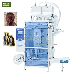 Düzensiz şekilli poşet bitki kabarcık saç boyası şampuan paketleme makinesi