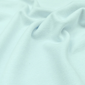 Tissu en coton côtelé 100% vert menthe clair, doux, extensible et agréable pour la peau, idéal pour la confection de vêtements, vente en gros - Product Image 6