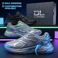 Zapatillas Deportivas Personalizadas Techwear, Transpirables, con Malla Metálica, Diseño Futurista, con Acentos Lineales, Plantilla EVA Acolchada y Reforzada