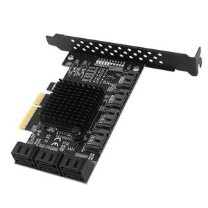 Carte d'extension TISHRIC PCIe <span class=keywords><strong>SATA</strong></span> 4X vers 10 ports <span class=keywords><strong>SATA</strong></span> 3.0 PCI <span class=keywords><strong>E</strong></span>, contrôleur PCI Express, multiplicateur, carte d'extension 6 Gbps, carte d'extension - Product Image 1