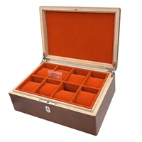 Boîte de rangement pour montres en bois de cerisier massif de luxe, design personnalisé, avec serrure à clé argentée et charnières
