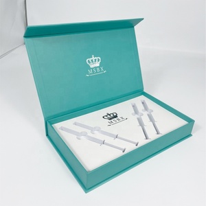 Logotipo personalizado de lujo oro StampTiffany azul magnético caja de regalo para blanquear los dientes pluma Gel caja de embalaje de papel - Product Image 3