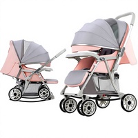 Poussette bébé haute position, convertible assis-debout, multifonctionnelle, pliage à une touche, légère, transformable en chaise à bascule