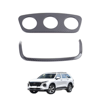 Décoration de voiture en fibre de carbone en acier inoxydable OEM pour Hyundai Santa Fe boîte de rangement arrière cercle lumineux couvercle décoratif USB