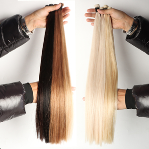 <span class=keywords><strong>Honor</strong></span> hair Venta caliente ruso doble dibujado <span class=keywords><strong>50g</strong></span> 60g Genius Weft extensión de cabello humano con varios colores - Product Image 3