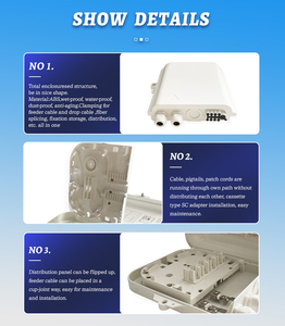 Caja de Distribución de Fibra Óptica FTTH FAT de 8 Núcleos, Caja Terminal PLC OEM para Interiores/Exteriores, Conector SC 3G/4G/Wi-Fi - Product Image 6