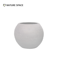Pot Bunga Besar dari Fiberglass dengan Lapisan Bubuk Putih untuk Dekorasi Rumah & Taman Hotel, Indoor/Outdoor, Promosi