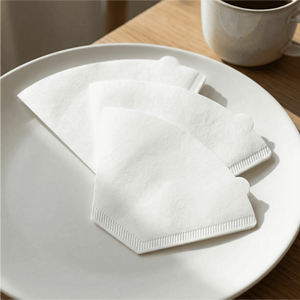 Filtro de Café Tipo Abanico de Grado Alimenticio, Papel Compostable Antidesgarro para Cafetera de Goteo Grande, Uso en Cafeterías y Bares, Color Blanco - Product Image 1