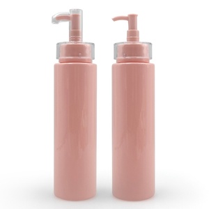 Factory Custom Logo Printed <b>Pump</b> Matte Hotel Conditioner Shampoo Face Wash Body Cream Luxury Pink Plastic Cosmetic <b>Bottle</b> - Product Image 1