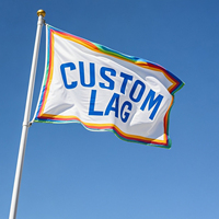 Drapeau du monde imprimé numériquement, personnalisé pour usage professionnel, vente en gros, 3x5 pieds, double face, en toile et polyester, avec bannière, République Démocratique