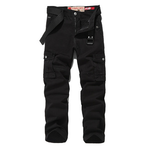 2026 BAWANGCHENG <span class=keywords><strong>Pantalon</strong></span> cargo décontracté pour homme, taille mi-haute, couleur café, 100% coton respirant, style jogger, grande taille, pour l'extérieur, <span class=keywords><strong>avec</strong></span> poches latérales - Product Image 3