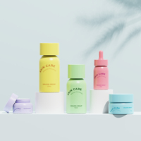 Ensemble de flacons de luxe pour soins de la peau en verre mat de conception haut de gamme, flacons pompe pour toner et sérum pour cosmétiques