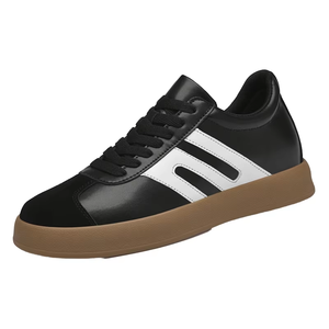 Chaussures de sport décontractées pour hommes, rehaussantes de 6 cm, en cuir de vachette, respirantes, confortables pour la marche - Product Image 3