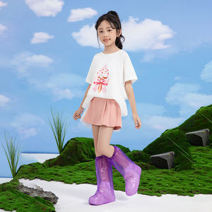 Elastische Pe Overboots Anti-Slip Kinderen Plastic Lange Slofjes Antislip Schoenovertrekken - Product Image 6