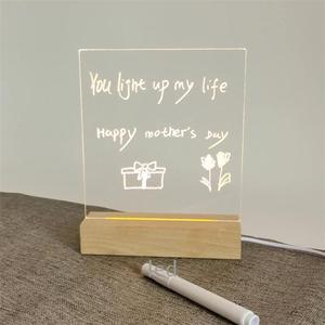 Base negra Escritura a mano 3D NightLight Batería en blanco Acrílico Led Tablero de escritura con Mark <span class=keywords><strong>Pen</strong></span> Lámpara que cambia de color para Decoración - Product Image 6