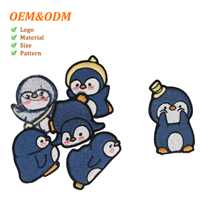 YONGZHU OEM <span class=keywords><strong>Patch</strong></span> Ricamate Personalizzate con Logo, Pinguino e Cartoni Animati Colorati, Cuciture Dettagliate per Marchi di Moda - Product Image 1