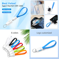 Câble de charge rapide 2 en 1, câble de charge pour téléphone de type C, câble de charge pour porte-clés