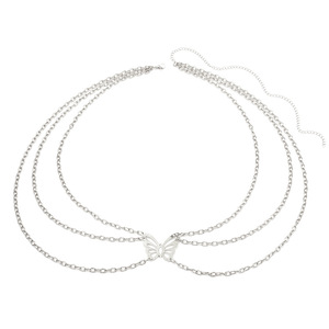 โซ่คาดเอวรูปผีเสื้อ โลหะผสมสังกะสี หลายชั้น แฟชั่นสำหรับผู้หญิง ใช้ได้ทุกวัน สไตล์สตรีท - Product Image 4