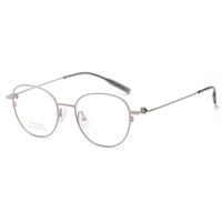 Kacamata Optik Titanium Bulat Retro Logo Kustom 1008 Gaya Klasik Lensa AC Solid Emas Anak-Anak