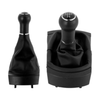 RDPXF Noir 5/6 Vitesses Pommeau de Levier de Vitesse Ergonomique Universel pour Seat Ibiza 2002-2008 avec Soufflet en Plastique
