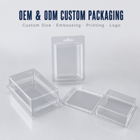 Accepter une taille personnalisée de haute qualité gaufrage logo transparent PET recyclé emballage blister à clapet