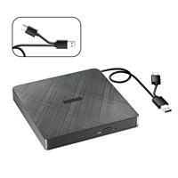 Unidad de Grabación de DVD Externa USB 3.0 y Tipo-C, Grabadora de CD/DVD Portátil, Unidad Óptica Delgada para Computadora Portátil, PC de Escritorio, Windows, MacOS, Linux