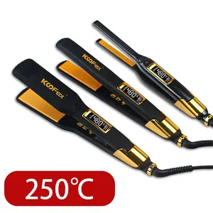 Negative Ionic MHC Fast Heat Ceramic Plate Flat Iron Hair Straightening Curling Good Effect Hair Straightener Barber Machine