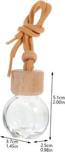 Wholesale Customizable Logo <b>10ml</b> Car Diffuser Empty Air Freshener Perfume Glass <b>Bottle</b> with Pump Sprayer and Screen Printing - Product Image 2