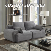 Canapé Chesterfield deux places MOQ 100 Mousse personnalisée Corduroy coloré Salon Emballage sous vide comprimé Matériel en tissu