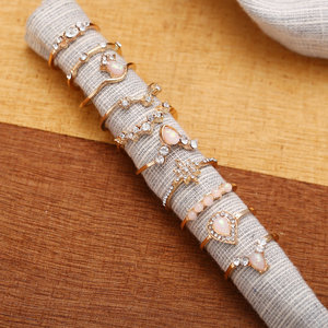 10 unids/set Bohemia Vintage forma de luna de plata chapado en oro nudillo de <span class=keywords><strong>Midi</strong></span> dedo anillo de Metal de las mujeres conjunto de anillo - Product Image 3