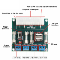 Module de test d'alimentation pour PC de bureau HU-M28W, carte de transfert ATX, adaptateur d'alimentation, accessoires d'alimentation