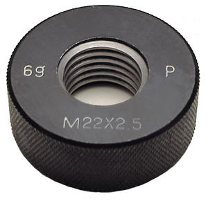 เกจวัดขนาดเกลียวเฟอร์วี M22x2.5 6g เมตริก แบบ Go ความแม่นยำสูง ผลิตจากเหล็ก - Product Image 1
